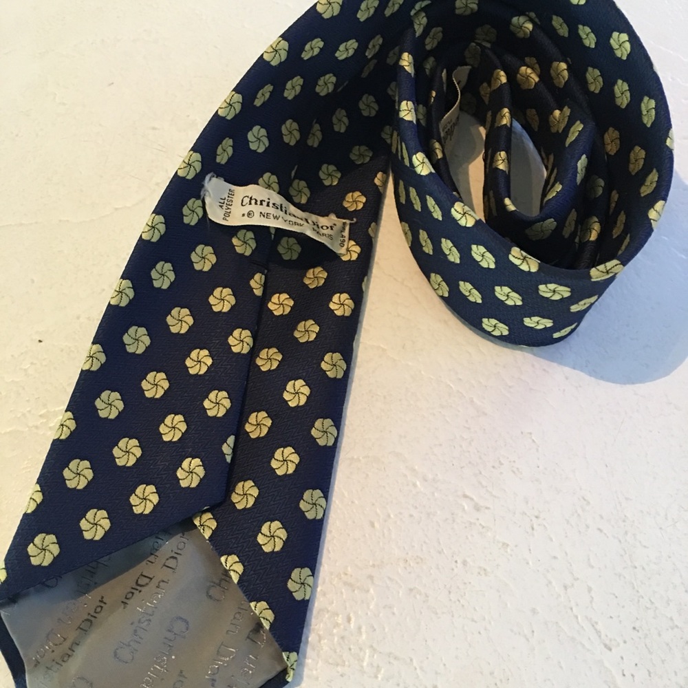 Christian Dior Navy Tie - Picture 2 of 6